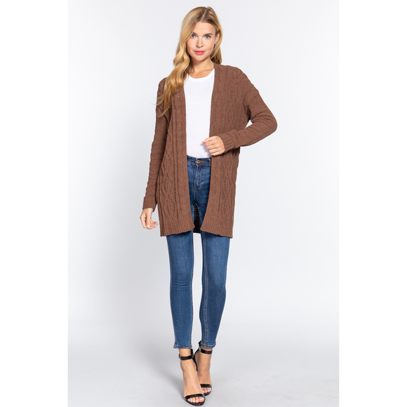 Chenille Sweater Cardigan - Picture 2 of 7